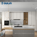 Luxury European design lacquer kitchen cabinets with island